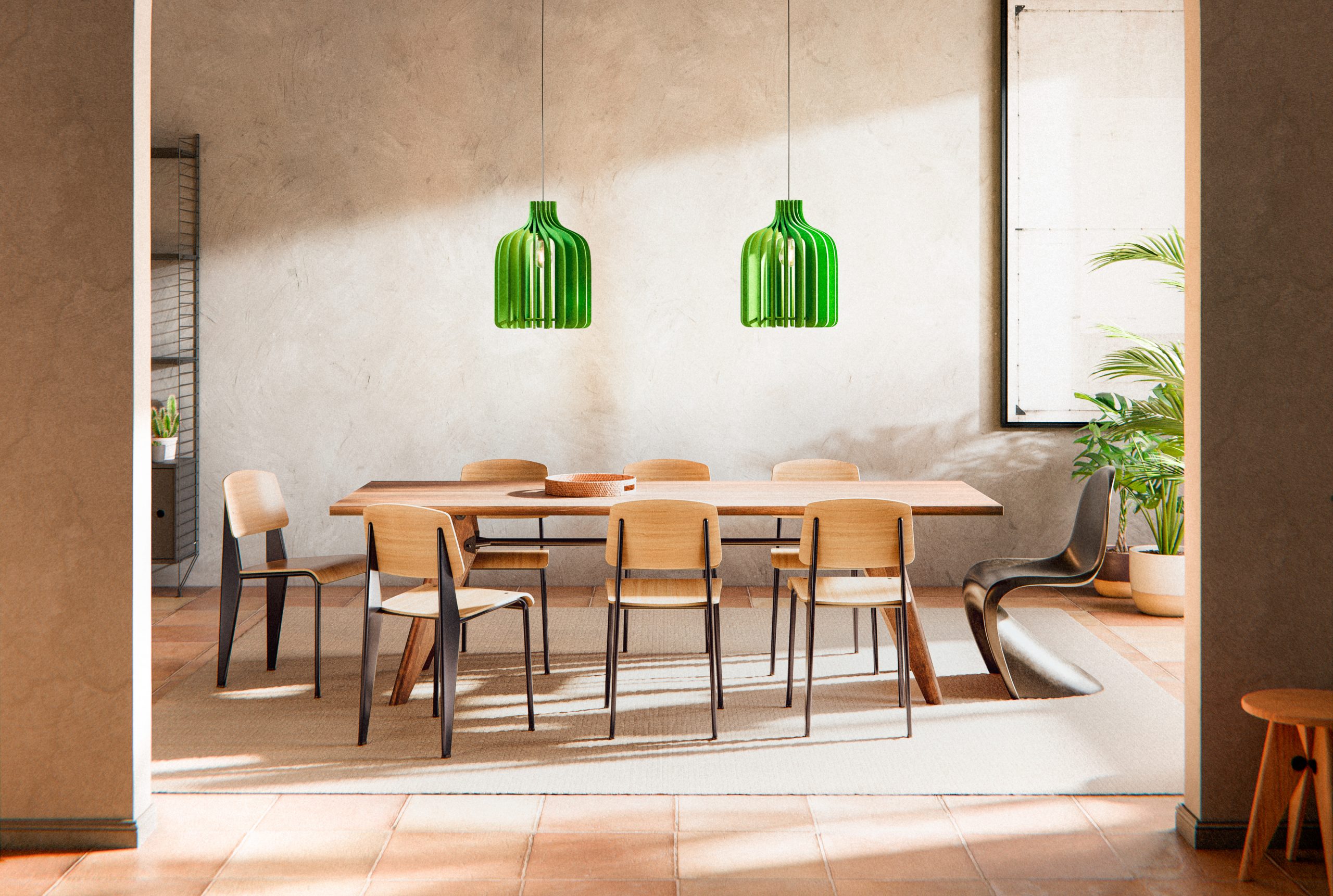 Lámpara Dame jeanne. Acusticum