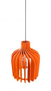 Lámpara Dame jeanne naranja. Acusticum