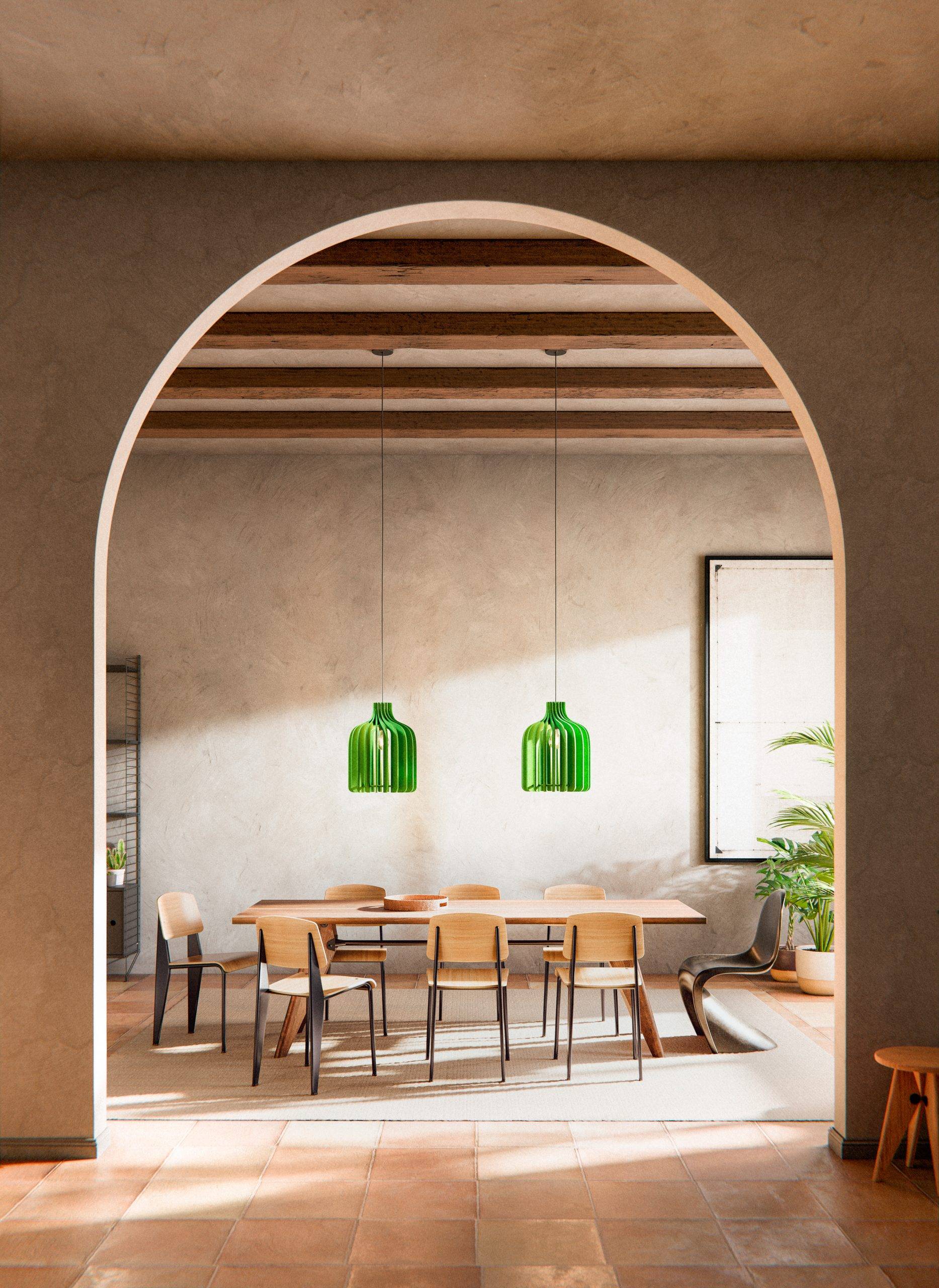 Lámpara Dame jeanne. Acusticum